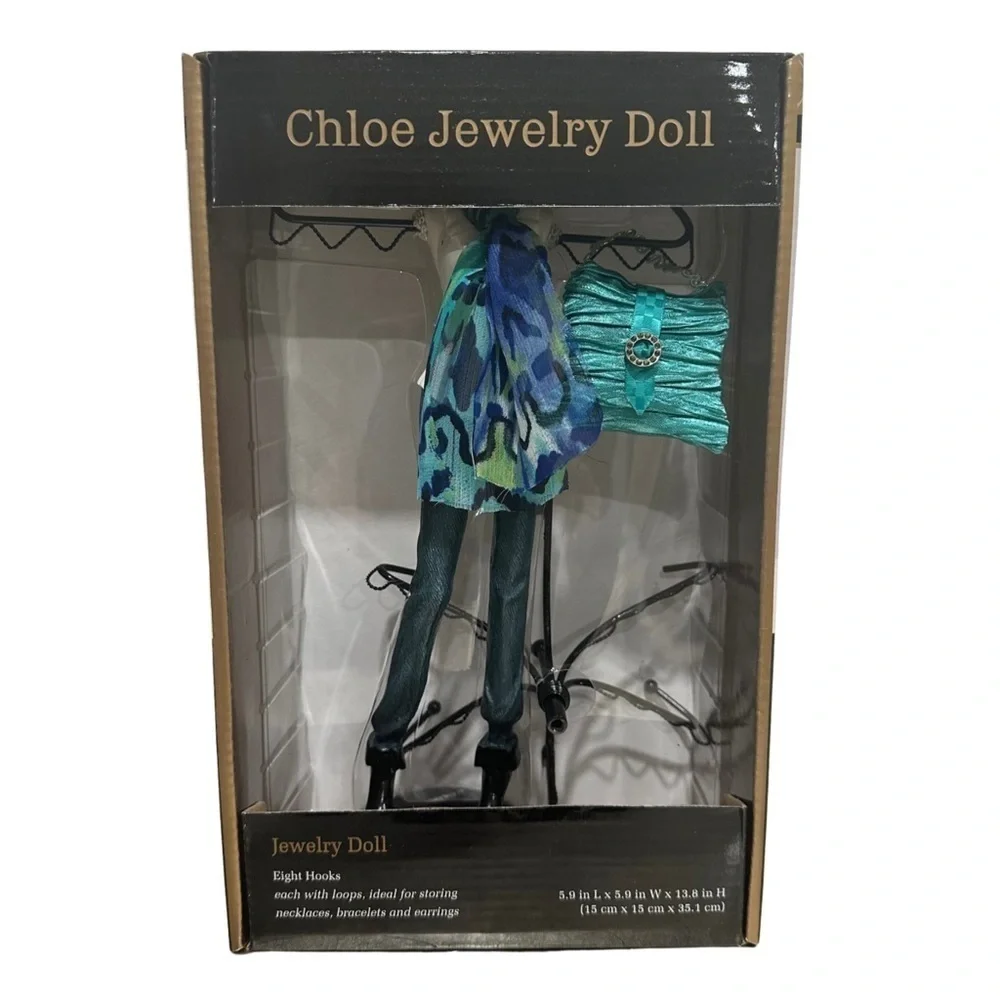 Chloe Jewelry Doll Jewelry Organizer White And Blue NEW IN BOX